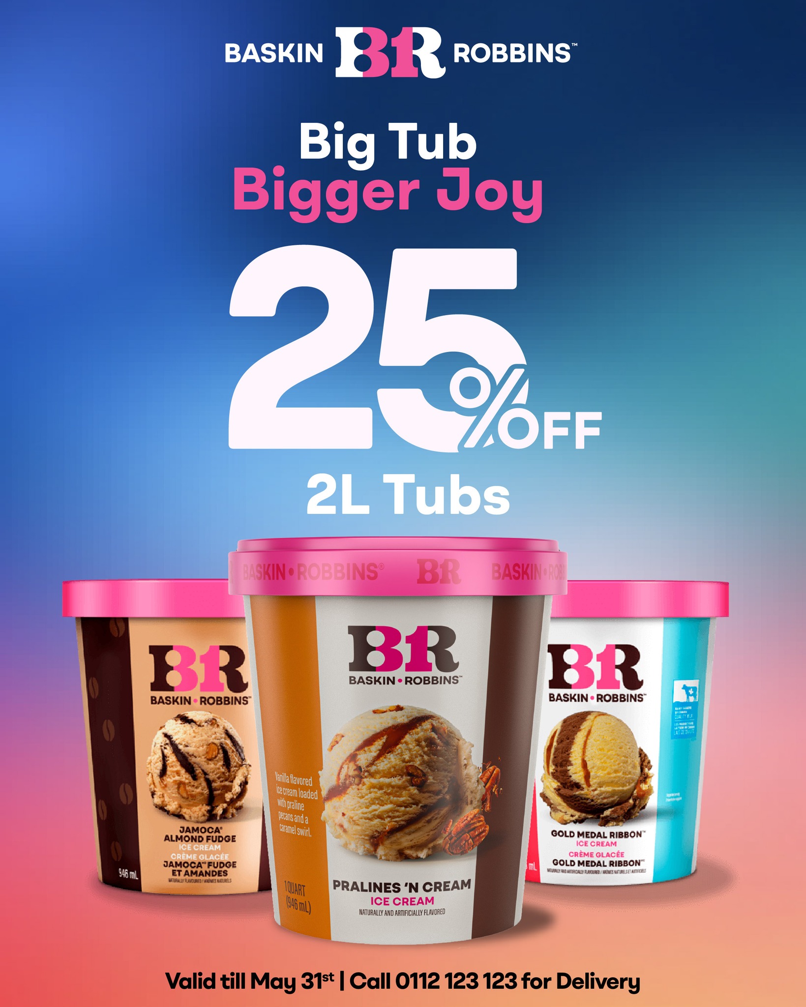 Get 25% OFF on delicious 2L tubs and treat yourself to your favorite flavors