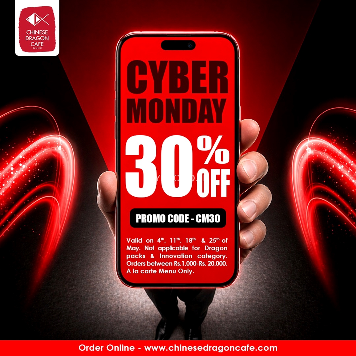 Cyber Monday deal at Chinese Dragon Cafe