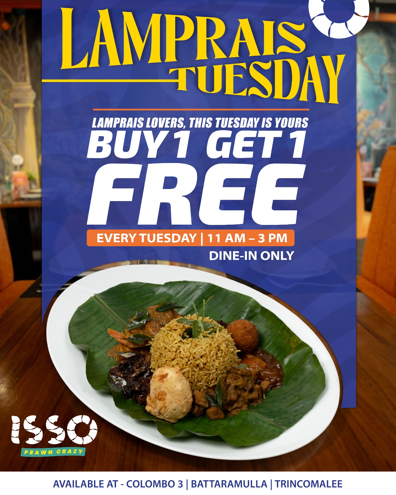 Lamprais Tuesday: Buy 1, Get 1 FREE on signature Prawn Lamprais at Isso